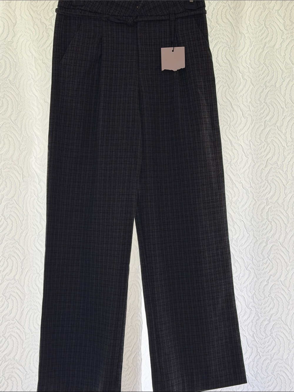 Zara Black Plaid Wide-Leg Kids Pants